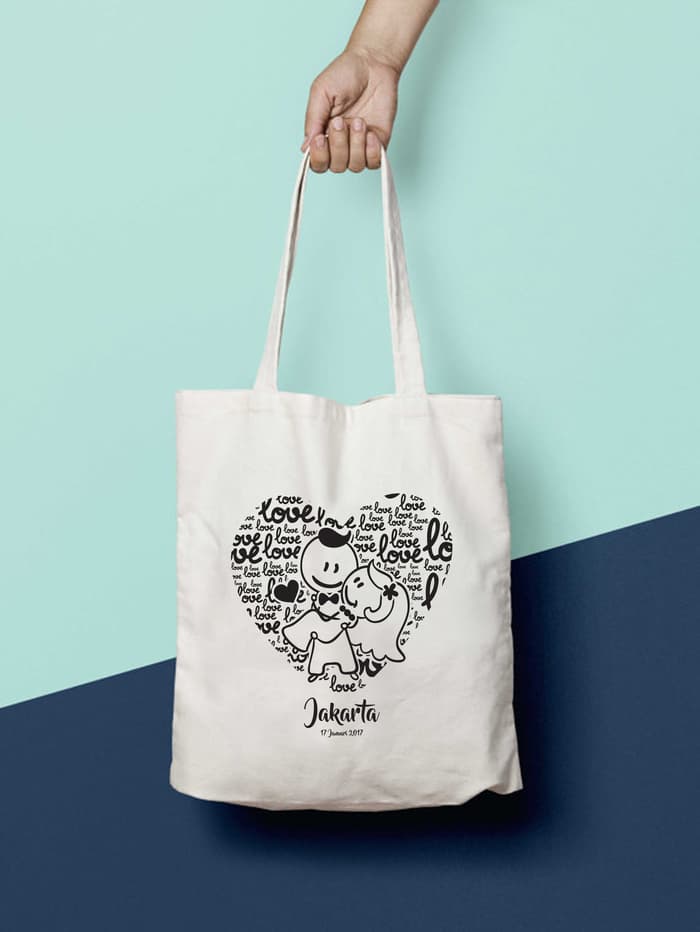 Sablon tas blacu